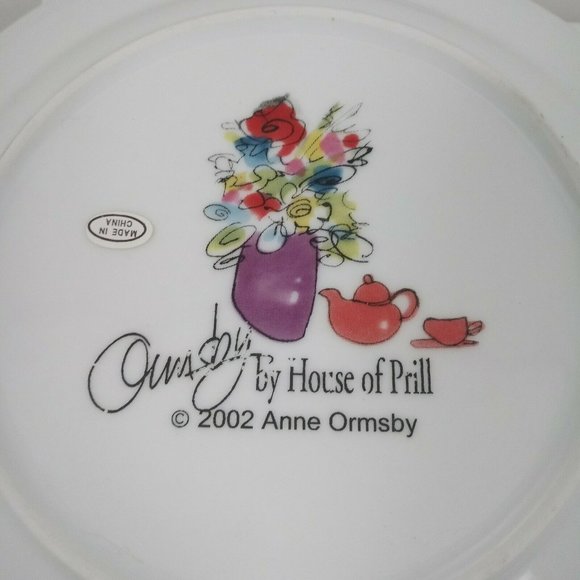 Anne Ormsby House Of Prill 7 1/2" Plates Set Of 4 - Picture 11 of 15